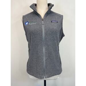 Patagonia Synchilla Full Zip Fleece Vest Size Small Gray Corporate Logo